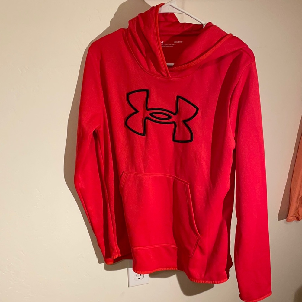 Under armour woman red hoodie size M